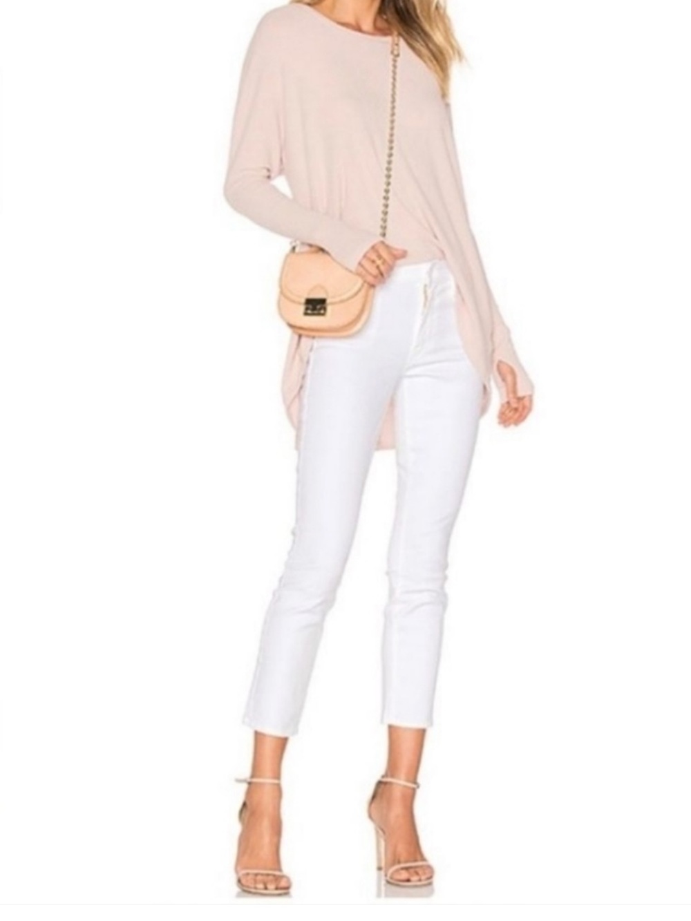 Mother The Looker Crop White Jean | size 26
